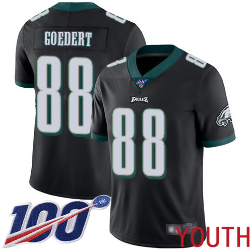 Youth Philadelphia Eagles #88 Dallas Goedert Black Alternate Vapor Untouchable NFL Jersey Limited Player->youth nfl jersey->Youth Jersey